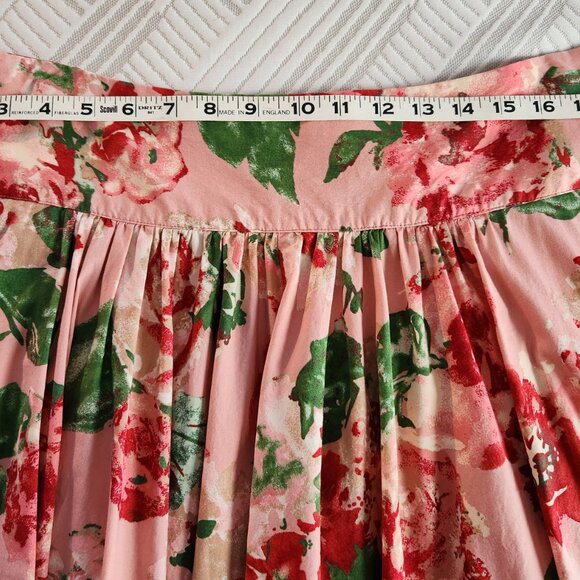 Talbots Skirt size 20 floral pink, red, green - Picture 5 of 7